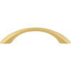 Jeffrey Alexander, Wheeler, 3 3/4" (96mm) Curved Pull, Brushed Gold - alternate view 3