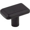 Top Knobs, Ellis, Telfair, 1 1/2" Rectangle Knob, Flat Black - Angle View