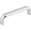 Top Knobs, Ellis, Telfair, 3 3/4" (96mm) Straight Pull, Polished Chrome - Angle View