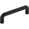 Top Knobs, Ellis, Hartridge, 3 3/4" (96mm) Straight Pull, Flat Black - Angle View