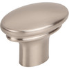 Top Knobs, Ellis, Julian, 1 3/8" Oval Knob, Brushed Satin Nickel - Angle View