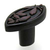 Anne at Home, Haiku Knob - Shown in finish #7.931- Matte Black base and Rust with Black insert