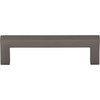 Top Knobs, Nouveau, 3 3/4" (96mm) Square Bar Pull, Ash Gray