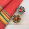 Celtic Jewel knobs shown with Coral stones