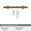 Amerock, Radius, 3 3/4" (96mm) Bar Pull, Champagne Bronze - included hardware