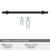 Amerock, Radius, 7 9/16" (192mm) Bar Pull, Matte Black - included hardware Amerock, Radius, 7 9/16" (192mm) Bar Pull, Matte Black - included hardware