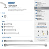 Amerock, Renown, 3 3/4" (96mm) Curved Pull, Polished Chrome - collection