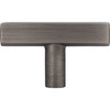 Jeffrey Alexander, Dominique, 2" Pull Knob, Brushed Pewter - alternate view 3