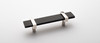 Sietto, Adjustable, Straight Pull, 5 1/2" Overall Length, Black with Polished Nickel Base