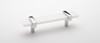 Sietto, Adjustable, Straight Pull, 5 1/2" Overall Length, White with Polished Chrome Base