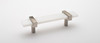 Sietto, Adjustable, Straight Pull, 5 1/2" Overall Length, White with Satin Nickel Base