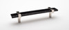 Sietto, Adjustable, Straight Pull, 7" Overall Length, Black with Polished Nickel Base