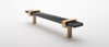 Sietto, Adjustable, Straight Pull, 7" Overall Length, Slate Grey with Satin Brass Base, angle 2