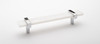 Sietto, Adjustable, Straight Pull, 7" Overall Length, White with Polished Chrome Base