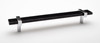 Sietto, Adjustable, Straight Pull, 9" Overall Length, Black with Polished Chrome Base