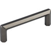 Top Knobs, Serene, Lydia, 3 3/4" (96mm) Square Ended Pull, Ash Gray - alt view