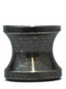 Cal Crystal, ArtX, 1 1/4" Large Cube Knob, Clear, shown in Polished Chrome, Antique Brass Base, US5
