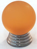 Cal Crystal, Athens, Polyester Round with Solid Brass 25mm Knob, Amber, shown in Satin Nickel