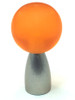 Cal Crystal, Athens, Polyester with Solid Brass 22mm Ball Knob, Amber, shown in Satin Nickel