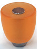 Cal Crystal, Athens, Polyester with Solid Brass 29mm Button Knob, Amber, shown in Satin Nickel