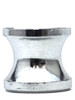 Cal Crystal, Athens, Polyester with Solid Brass 29mm Flared Knob, Light Green, shown in Satin Nickel, Polished Chrome Base - US26