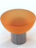 Cal Crystal, Athens, Polyester with Solid Brass Flat 33mm Knob, Amber, shown in Satin Nickel