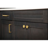 Elements, Gibson, 1 1/4" Round Knob, Brushed Gold - installed 1