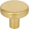 Elements, Gibson, 1 1/4" Round Knob, Brushed Gold