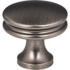 Jeffrey Alexander, Marie, 1 1/4" Round Knob, Brushed Pewter