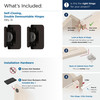 Amerock, Hinge, Double Demountable, 1/2" Overlay, Pair, Oil Rubbed Bronze - included hardware
