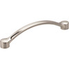 Elements, Belfast, 5 1/16" (128mm) Drill Center Curved Pull, Satin Nickel