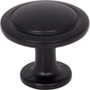 Elements, Gatsby, 1 1/4" Round Knob, Matte Black