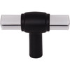 Jeffrey Alexander, Carmen, 2" Pull T Knob, Clear with Matte Black - alternate view