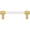 Jeffrey Alexander, Carmen, 3 3/4" (96mm) Bar Pull, Clear with Brushed Gold - alternate view 1