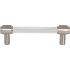 Jeffrey Alexander, Carmen, 3 3/4" (96mm) Bar Pull, Clear with Satin Nickel - alternate view