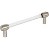 Jeffrey Alexander, Carmen, 5 1/16" (128mm) Bar Pull, Clear with Satin Nickel