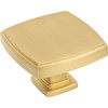 Jeffrey Alexander, Renzo, 1 3/4" Square Knob, Brushed Gold