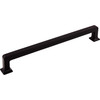 Top Knobs, Transcend, Ascendra, 12" (305mm) Appliance Pull, Flat Black - Angle View