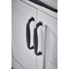 Top Knobs, Transcend, Contour, 12" (305mm) Appliance Pull, Flat Black - Installed close 1