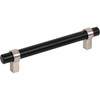 Jeffrey Alexander, Key Grande, 5 1/16" (128mm) Bar Pull, Matte Black with Satin Nickel