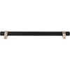 Jeffrey Alexander, Key Grande, 7 9/16" (192mm) Bar Pull, Matte Black with Satin Nickel - alt view 4