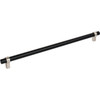 Jeffrey Alexander, Key Grande, 12 5/8" (319mm) Bar Pull, Matte Black with Satin Nickel