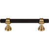 Top Knobs, Dakota, Bit, 3 3/4" (96mm) Bar Pull, Flat Black and Honey Bronze