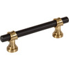 Top Knobs, Dakota, Bit, 3 3/4" (96mm) Bar Pull, Flat Black and Honey Bronze - alt view