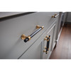Top Knobs, Dakota, Bit, 3 3/4" (96mm) Bar Pull, Flat Black and Honey Bronze - installed 2