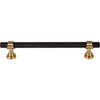 Top Knobs, Dakota, Bit, 6 5/16" (160mm) Bar Pull, Flat Black and Honey Bronze
