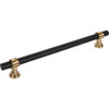 Top Knobs, Dakota, Bit, 12" (305mm) Bar Appliance Pull, Flat Black and Honey Bronze - alt view