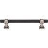 Top Knobs, Dakota, Bit, 5 1/16" (128mm) Bar Pull, Flat Black and Pewter Antique