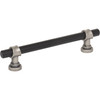 Top Knobs, Dakota, Bit, 5 1/16" (128mm) Bar Pull, Flat Black and Pewter Antique - alt view