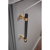 Top Knobs, Dakota, Bit, 18" Bar Appliance Pull, Flat Black and Honey Bronze - installed 1